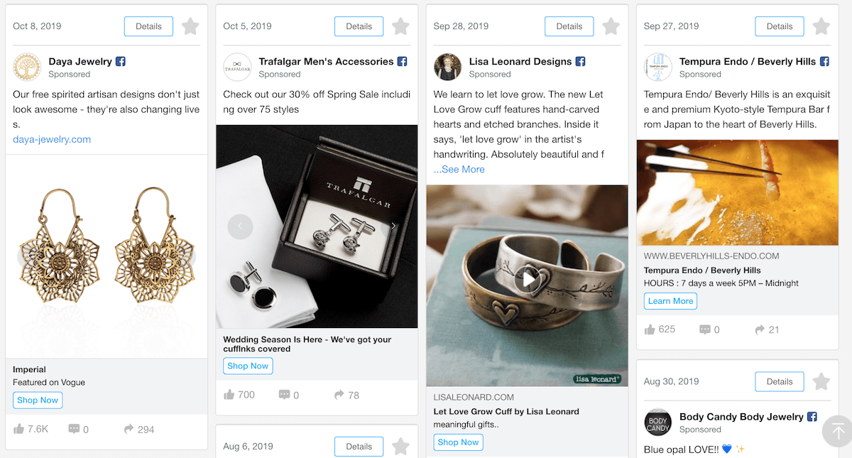 Ejemplos anuncios Facebook Ads