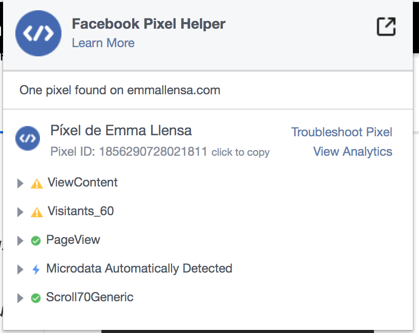 Pixel de Facebook