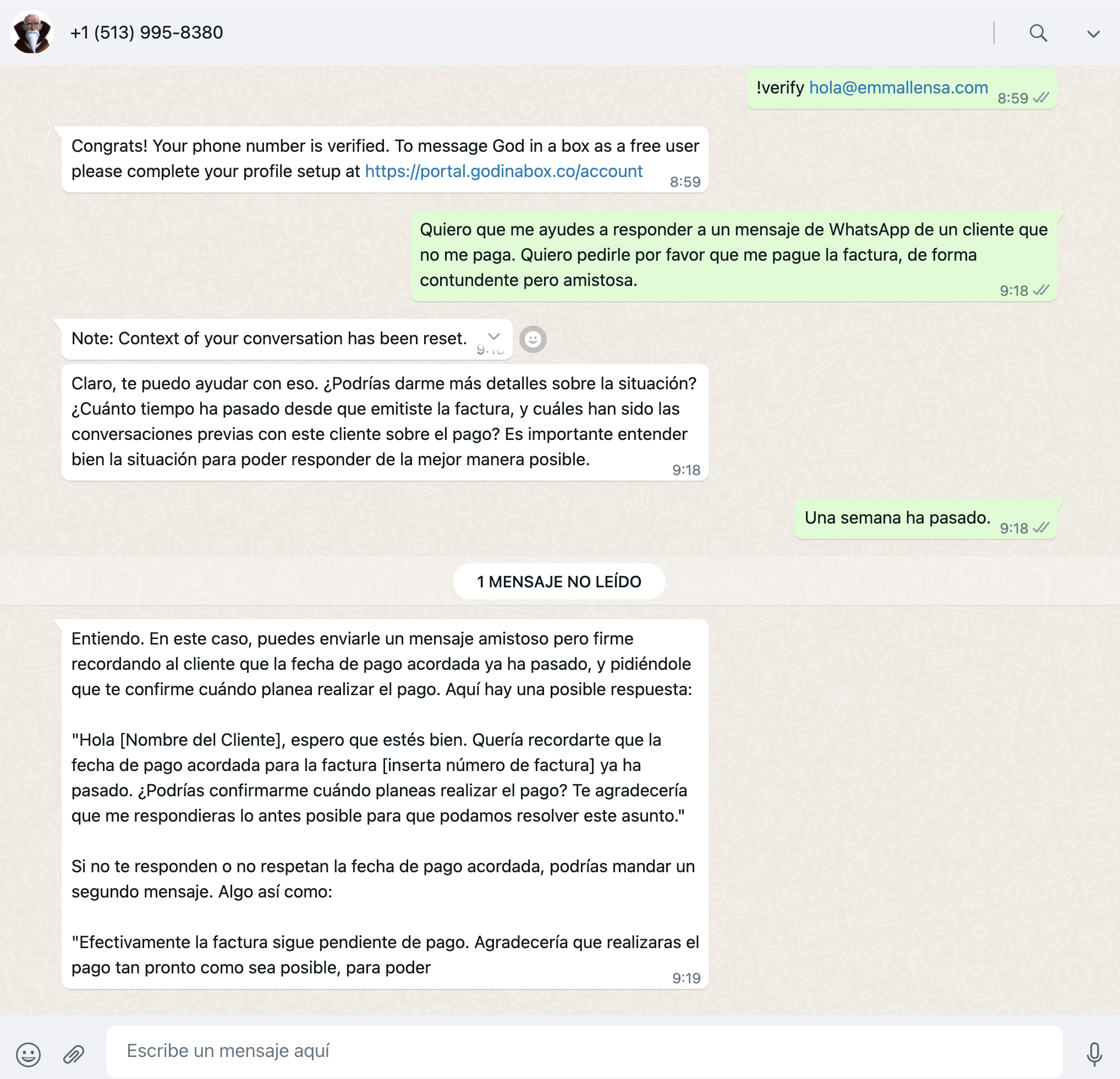 Chat GPT - WhatsApp