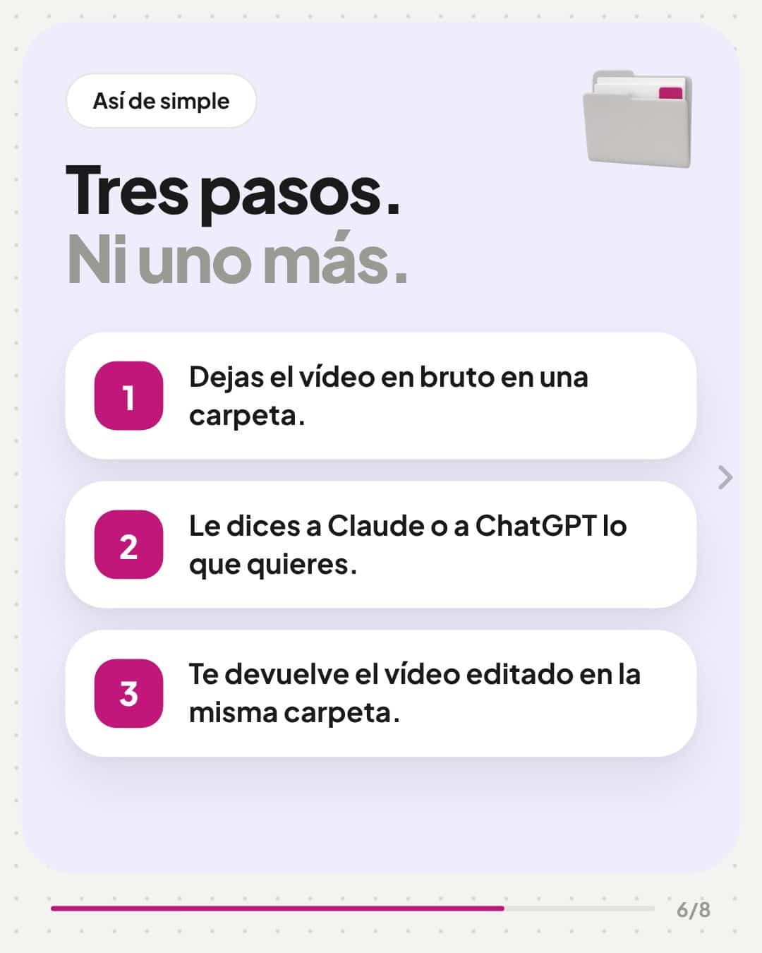 Tres pasos para editar un vídeo con Claude o ChatGPT